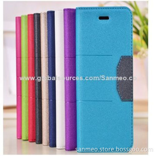 Leather Mobile Phone Case for iPhone 6, Gold Sand Glitter Pull-in, Ultra-thin Holder WalletNew